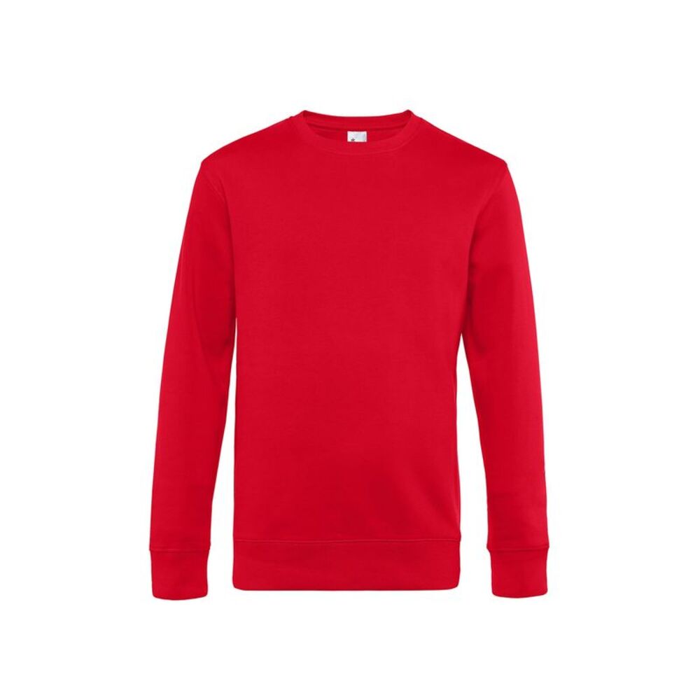 B&C Mens King Crew Neck Sweater / Red